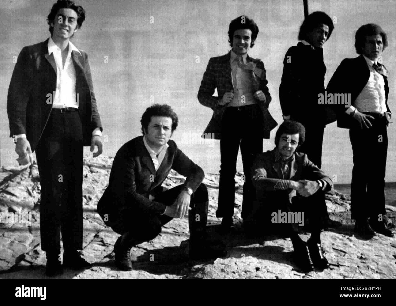 "Italienische Band Gli Schausteller; Dezember 1969; italienische Zeitschrift Radiocorriere. Unbekannt;". Stockfoto