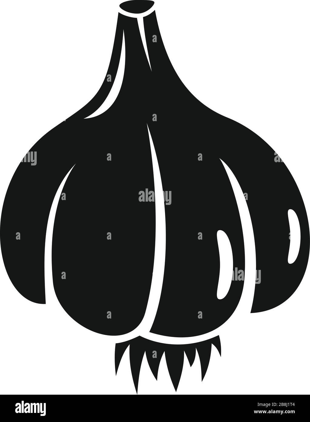 Symbol Knoblauch kochen. Einfache Darstellung des Knoblauch-Vektor-Symbols für Web-Design isoliert auf weißem Hintergrund Stock Vektor