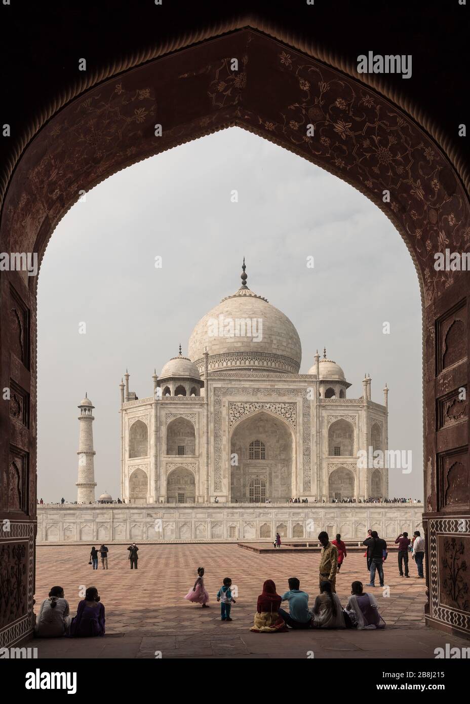 Taj Mahal in Agra. Uttar Pradesh, Indien Stockfoto