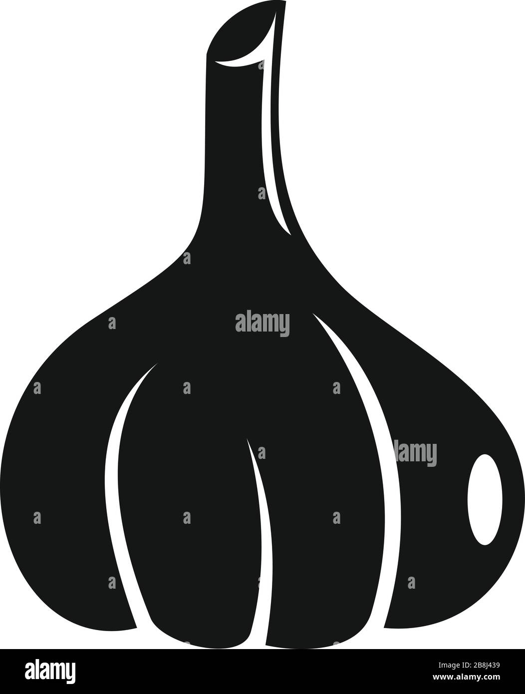 Natur-Knoblauch-Symbol. Einfache Darstellung des Knoblauch-Vektor-Symbols für Web-Design isoliert auf weißem Hintergrund Stock Vektor