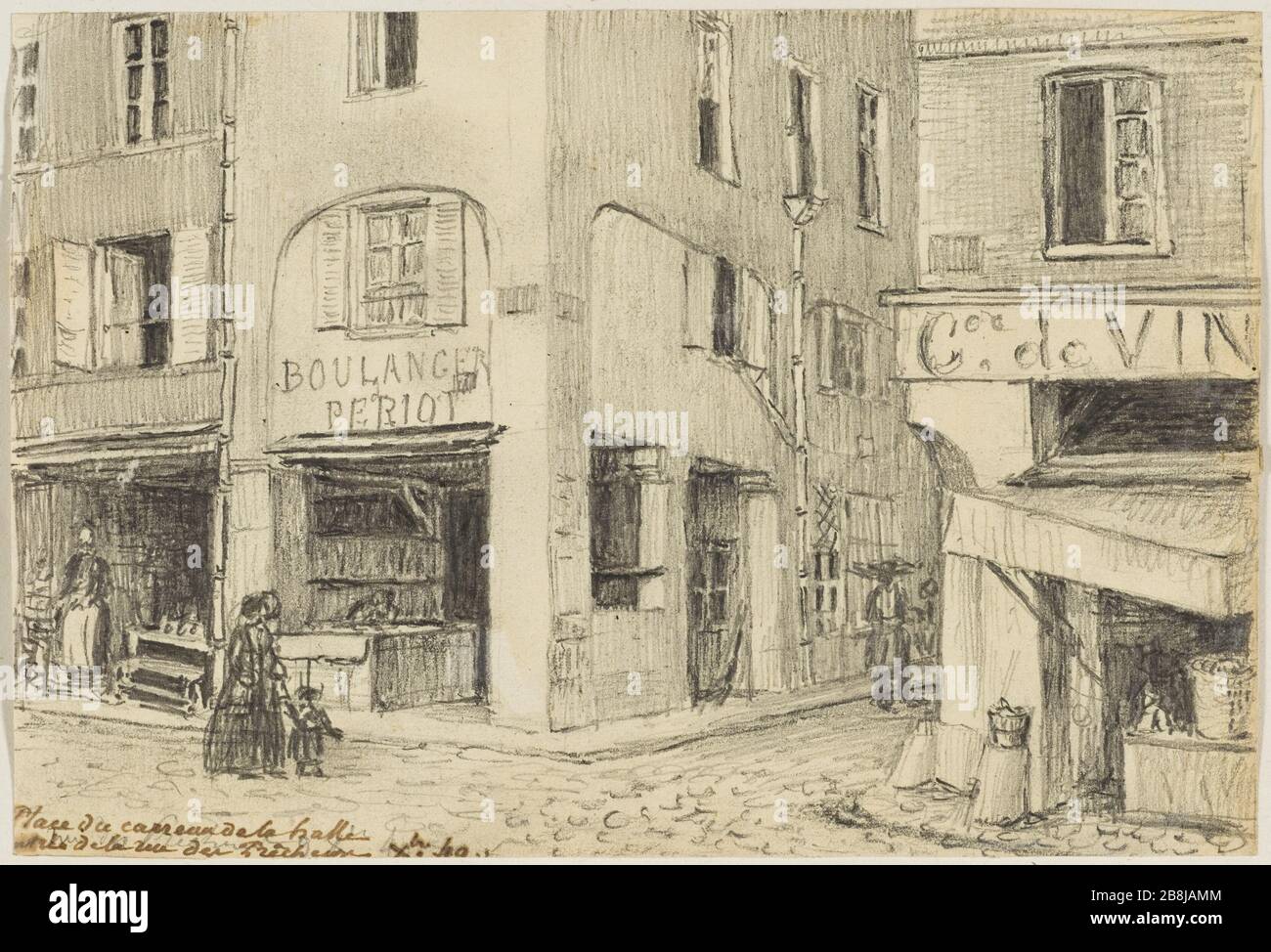 Straßenfischer Léon Leymonnerie. "Rue des pêcheurs", 1849. Krebse. Paris, musée Carnavalet. Stockfoto