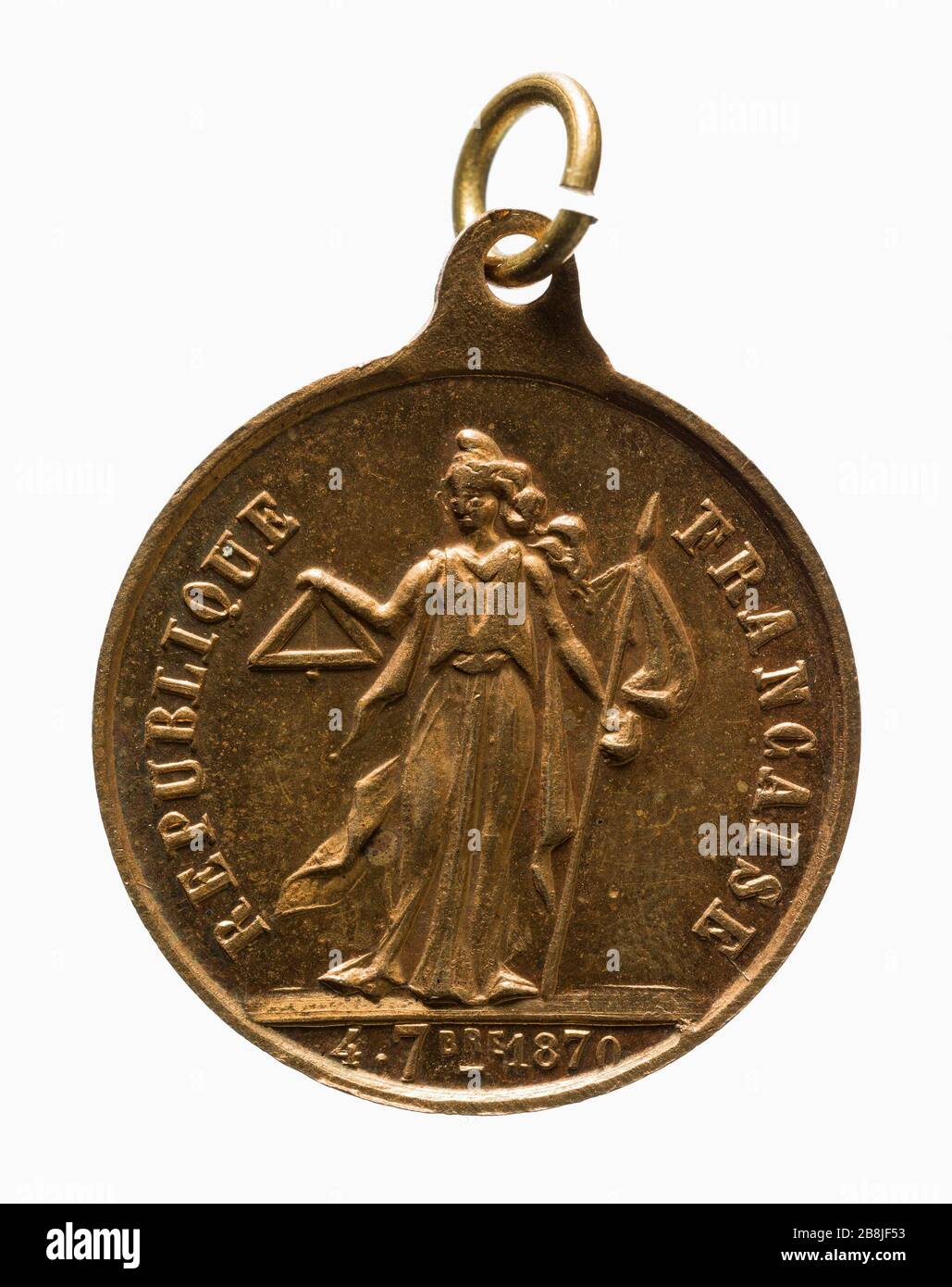 Regierung der nationalen Verteidigung, 1870-1871 (Dummy-Titel) Gouvernement de la Défense nationale. Laiton, 1870. Paris, musée Carnavalet. Stockfoto