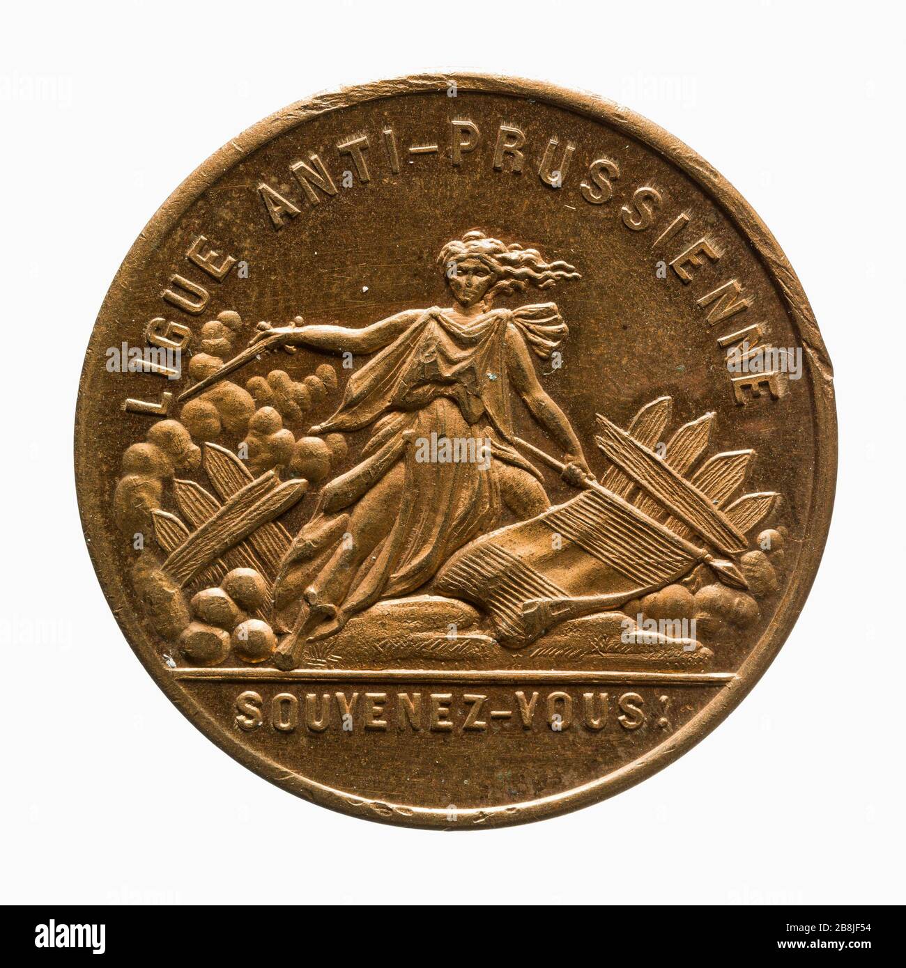 Antipreussische Liga nach 1871 (Dummy-Titel) Ligue antiprussienne. Laiton, après 1871. Paris, musée Carnavalet. Stockfoto