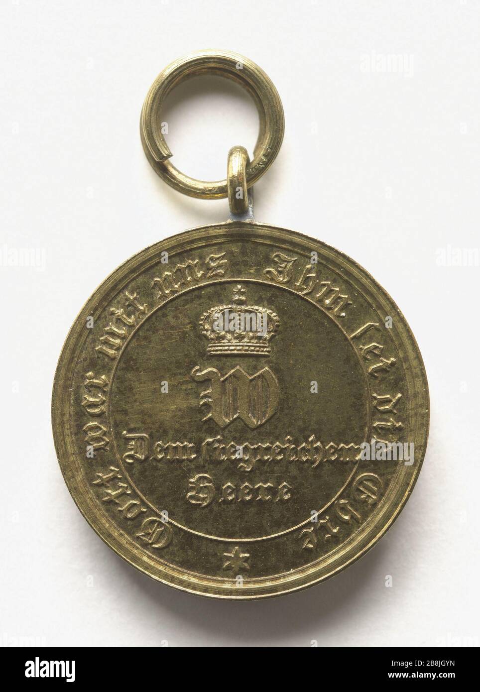 Deutsche Medaille: "Die siegreiche Armee", 1870-1871 (Dummy-Titel) Médaille allemande : "l'armée victorieuse". Cuivre doré, 1871. Paris, musée Carnavalet. Stockfoto