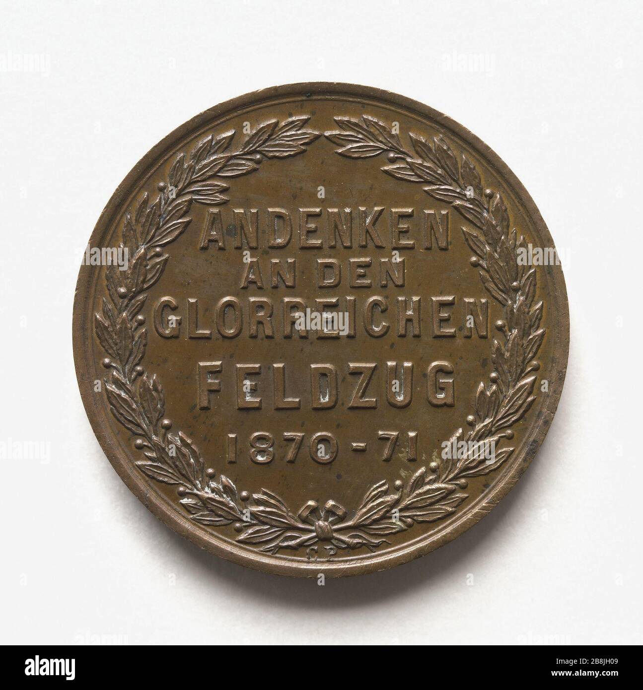 Deutsche Medaille: Sieg gegen Frankreich, 1870-1871 (Dummy-Titel) Médaille allemande : Victoire contre la France, 1870-1871. Bronze, 1871. Paris, musée Carnavalet. Stockfoto