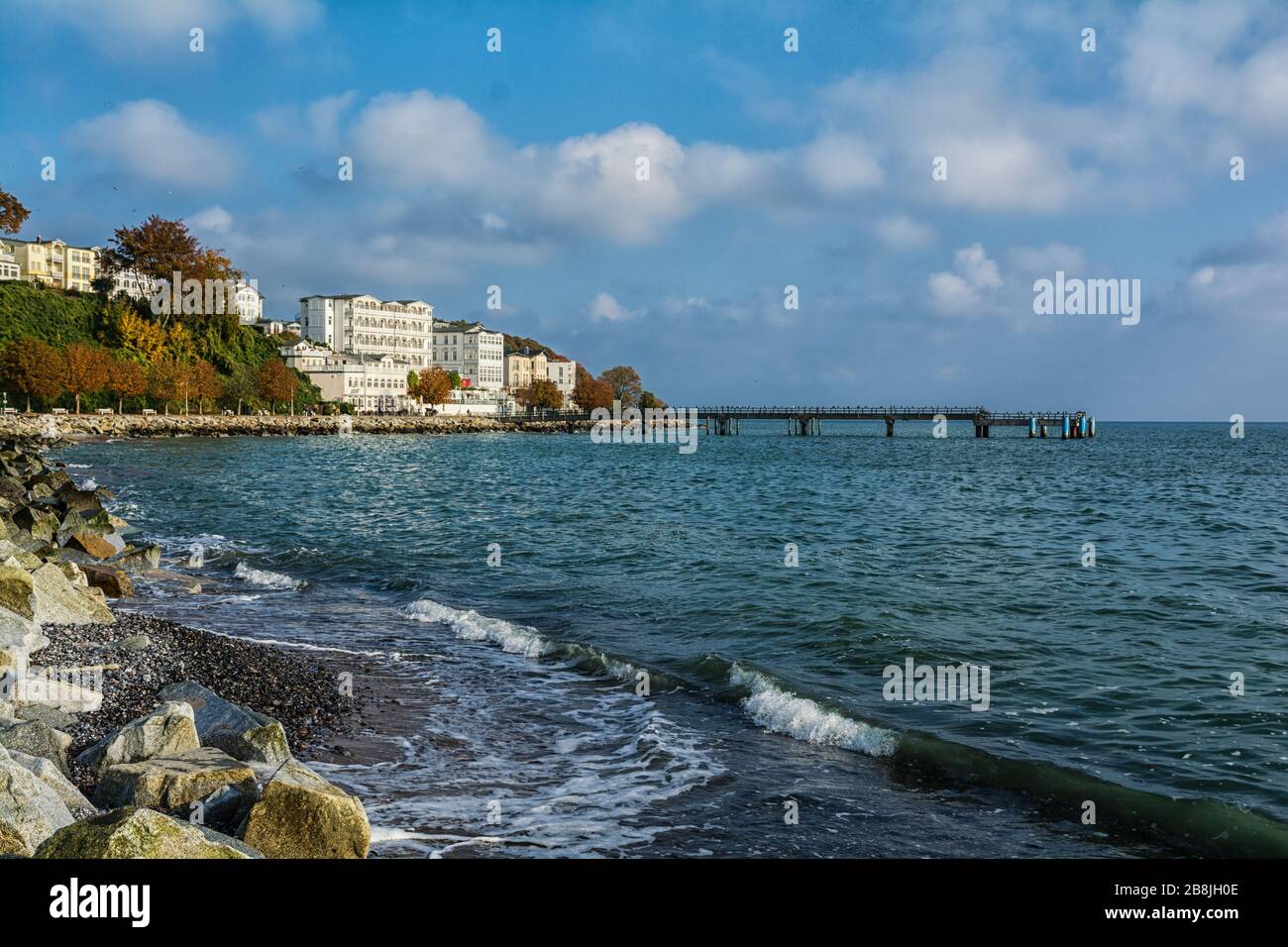 Die Altstadt von Sassitz auf der Insel Rügen in Mecklenburg-Vorpommern Stockfoto
