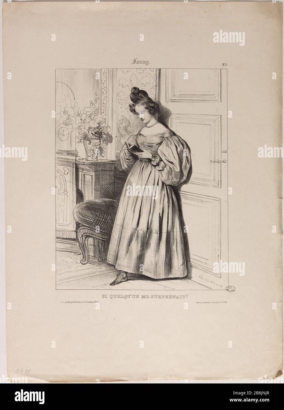 Der neue Geschmack: Verschiedene Motive aus der Natur. Fanny Achille Devéria (1800-1857). Le Goût Nouveau : Motive variés pris d'après nature. Fanny. Lithographie. 1831. Paris, musée Carnavalet. Stockfoto