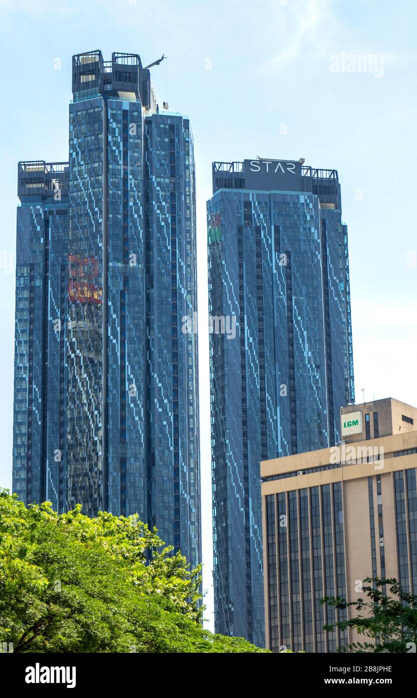 Star Residences und Star KLCC Luxus Wohntürme im Zentrum von Kuala Lumpur Stadtzentrum Malaysia Stockfoto