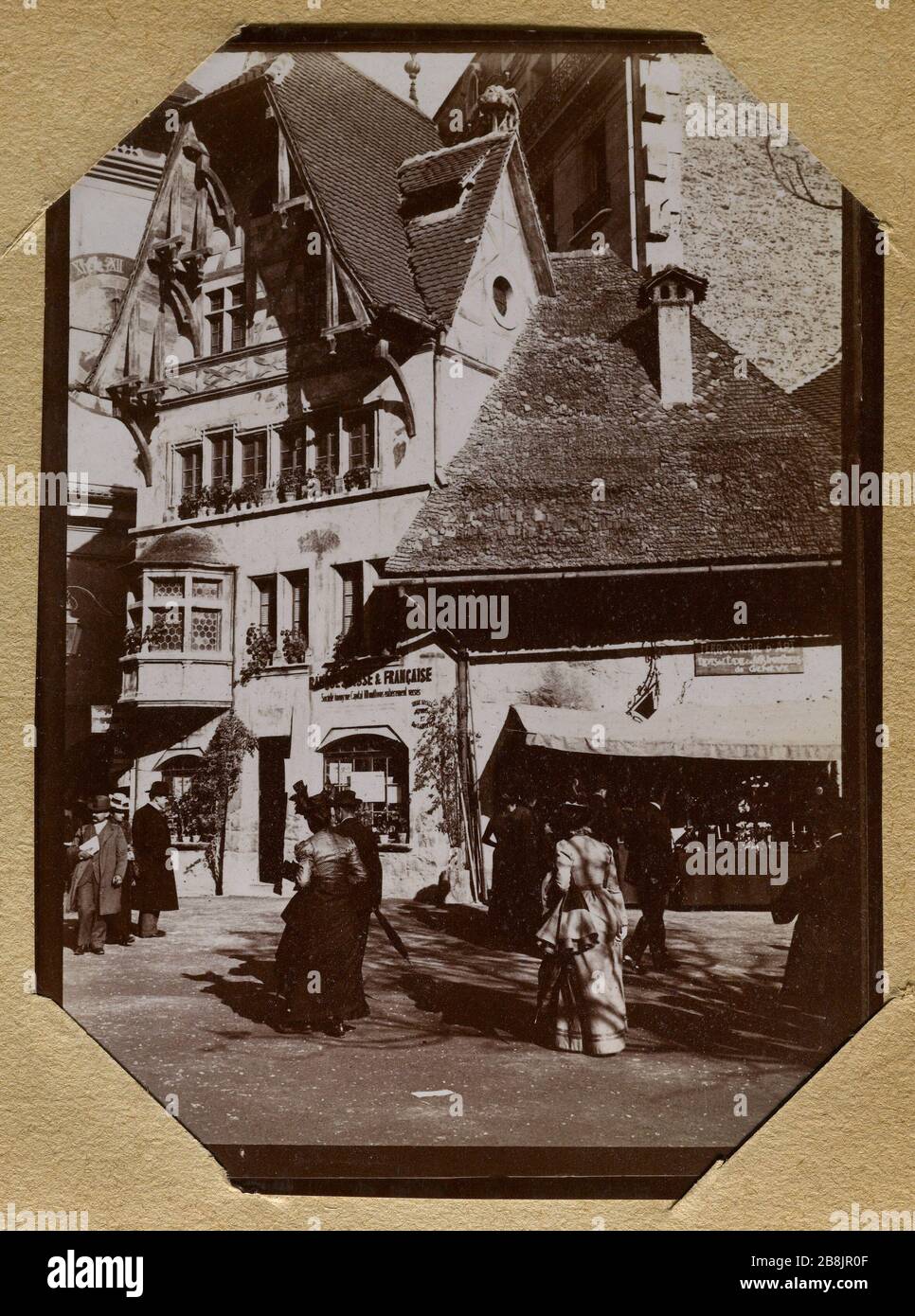 Album der Expo World 1900 [Schweizer Dorf] Anonyme. Album de l'Exposition universelle de 1900. Village suisse. 1900. Musée des Beaux-Arts de la Ville de Paris, Petit Palais. Stockfoto