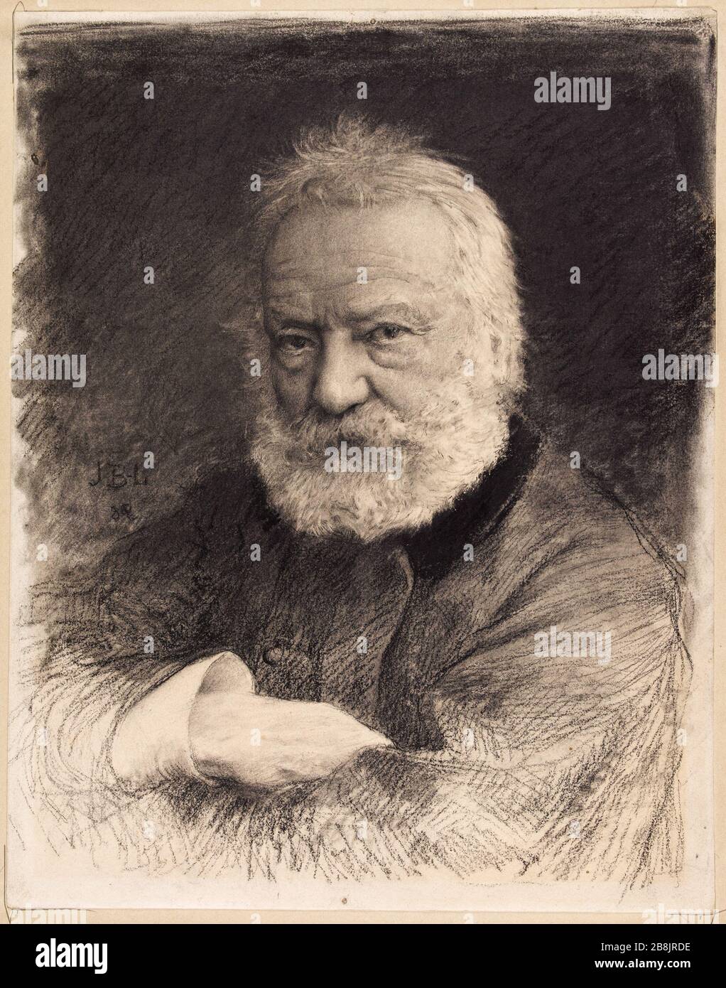 Porträt von Victor Hugo Jules Bastien-Lepage. Portrait de Victor Hugo. Crayon Graphit sur Papier. 1882. Paris, Maison de Victor Hugo. Stockfoto