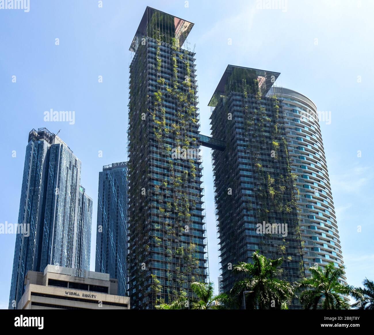 Le Nouvel KLCC Luxus Wohntürme mit vertikalen Gärten Kuala Lumpur Stadtzentrum Malaysia Stockfoto