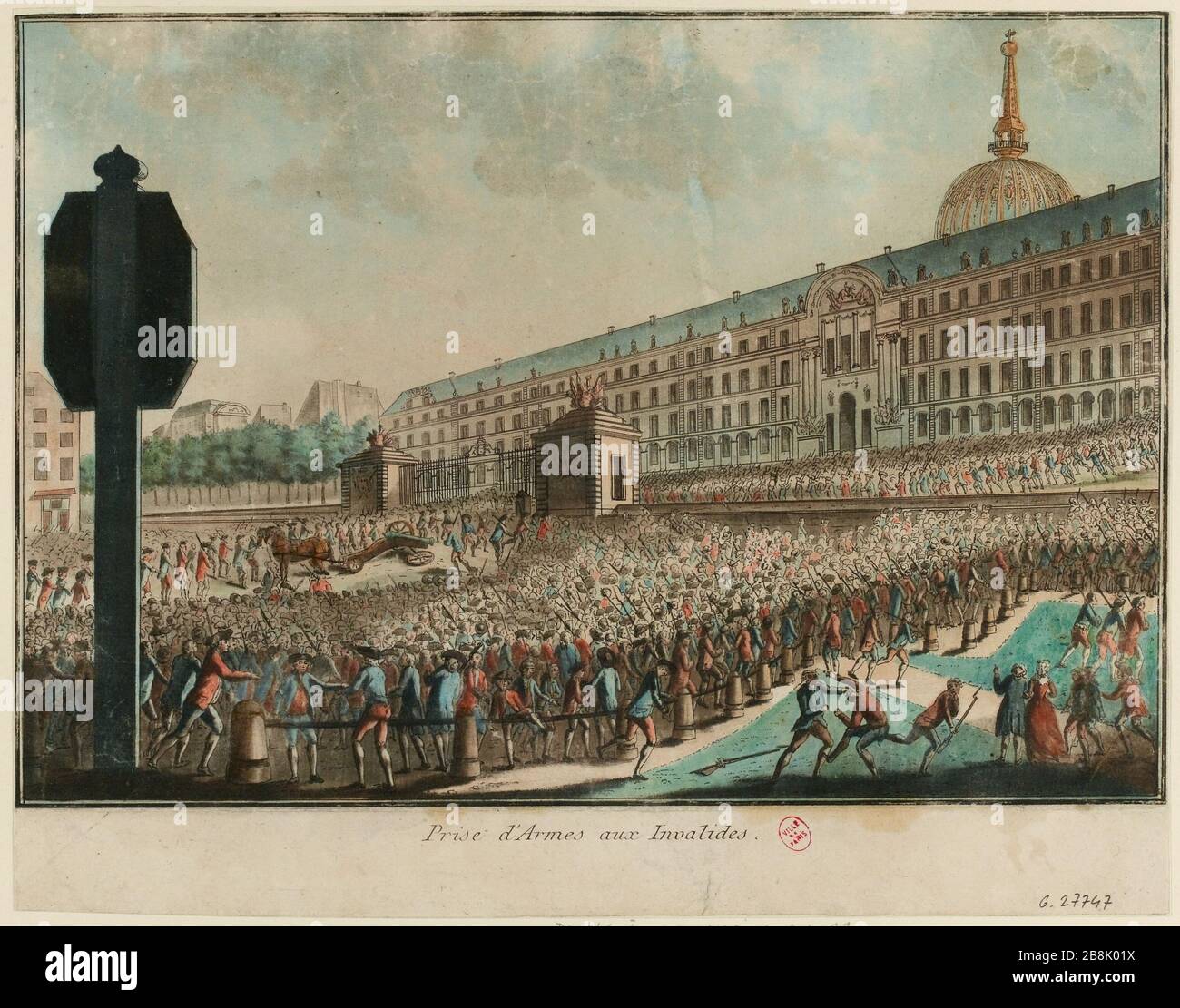 Militärparade auf dem Invaliden (IT) Stockfoto