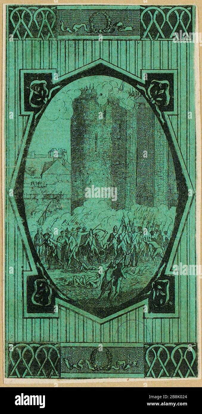Erfassung der Bastille. Juli 1789 Französische Revolution. (TF) Stockfoto