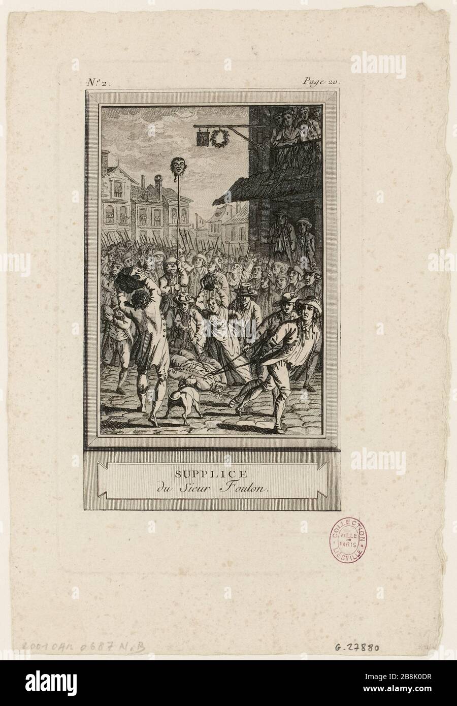 SUPPLICE von Herrn Foulon (TI) Stockfoto