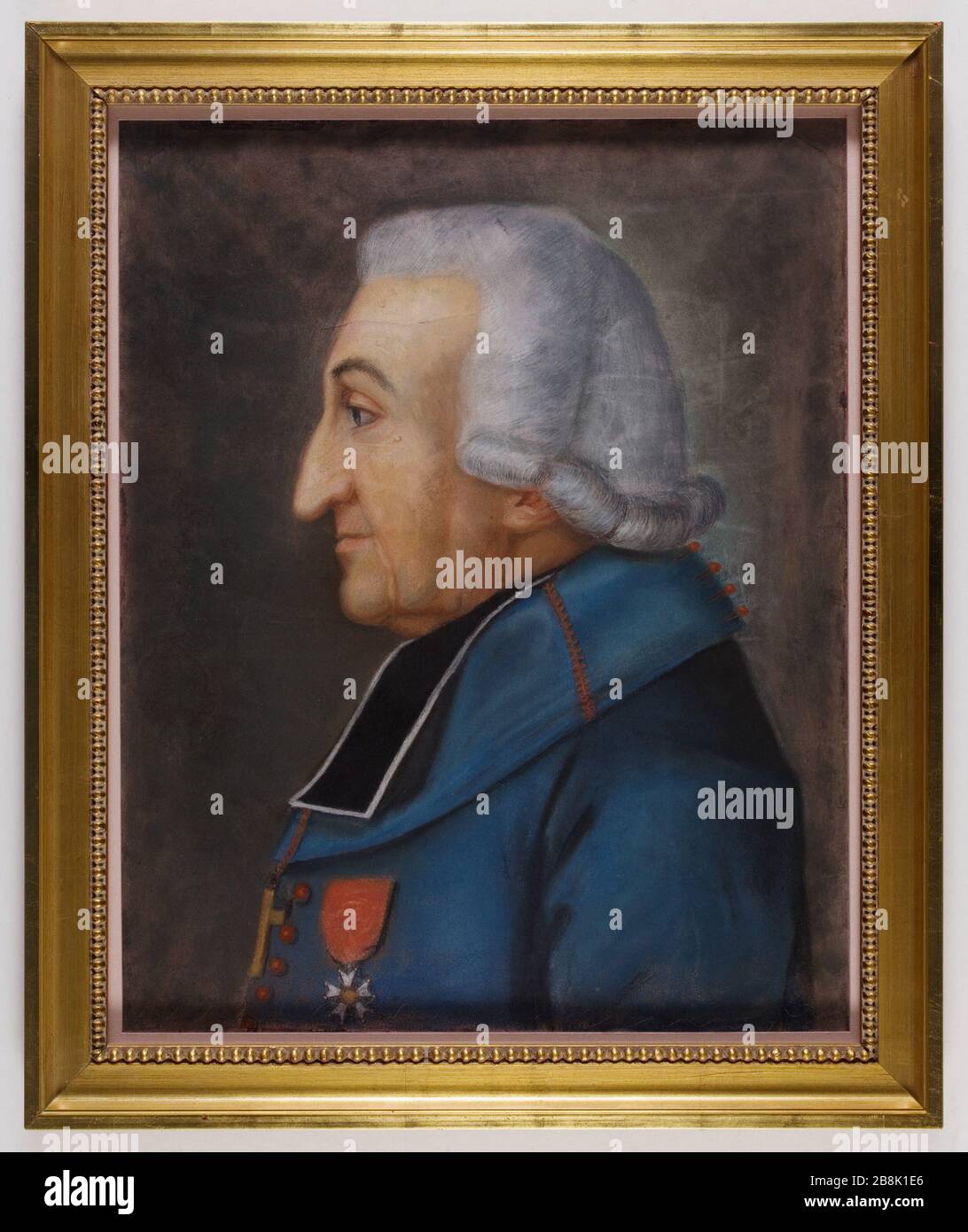 PORTRÄT DES ANGEBLICHEN VATERS GREGORY 'Portrait présumé de l'abbé Grégoire'. Pastell sur Papier monté sur Chassis. Paris, musée Carnavalet. Stockfoto