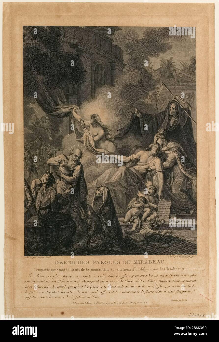 Letzte Worte von Mirabeau. (IT) Stockfoto
