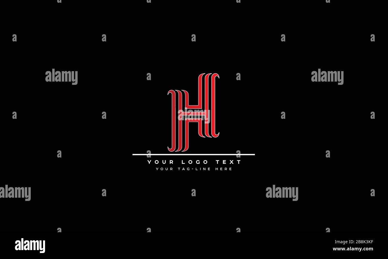 Abstraktes Design mit H-Logo. H Symbolvorlage Stock Vektor