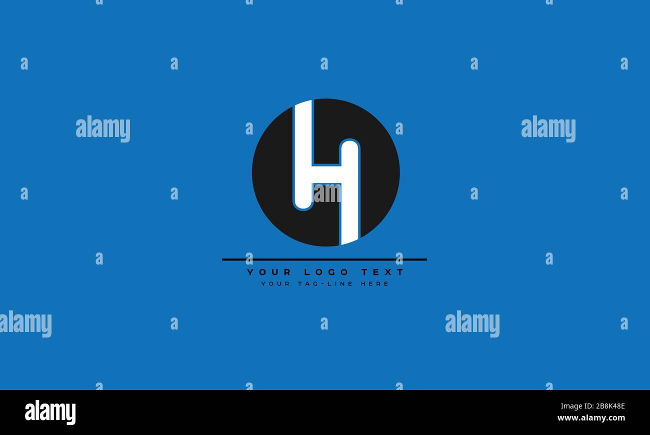 Abstraktes Design mit H-Logo. H Symbolvorlage Stock Vektor