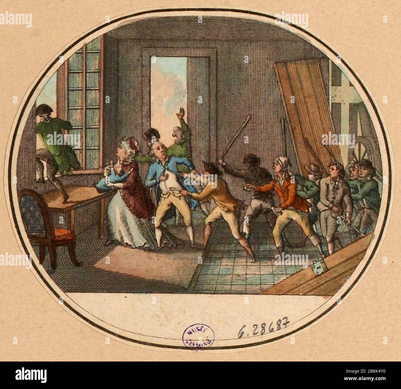 Januar 1793. 23 Nivose Jahr Ir. Die Repque. Killing / Basseville, Agent der Republik nach Rom. (TI) Stockfoto