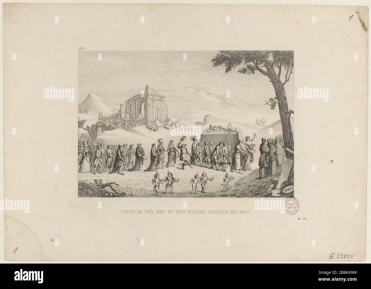 Französische Revolution. Karikatur, Satire über die Aufhebung der Privilegien oder das Ende von Missbräuche während der Regierungszeit von Ludwig XVI 1789. (Dummy-Titel) Stockfoto