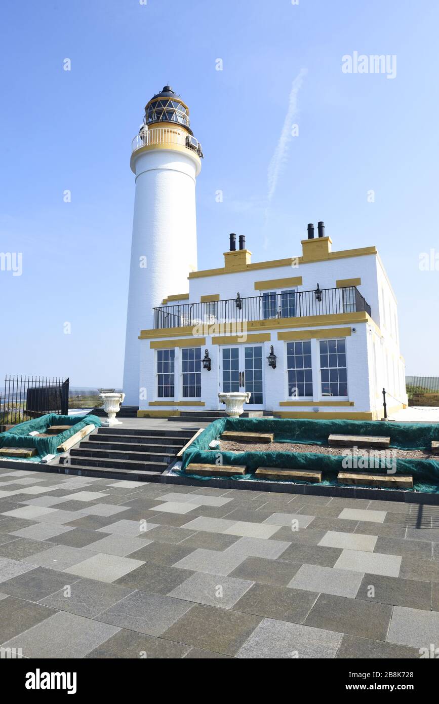 Turnberry Lighthouse neben dem Turnberry Golf Course in der Nähe von Maybole in Ayrshire, Schottland. In 24 Metern Höhe stehend, mit 76 Stufen nach oben, das T Stockfoto