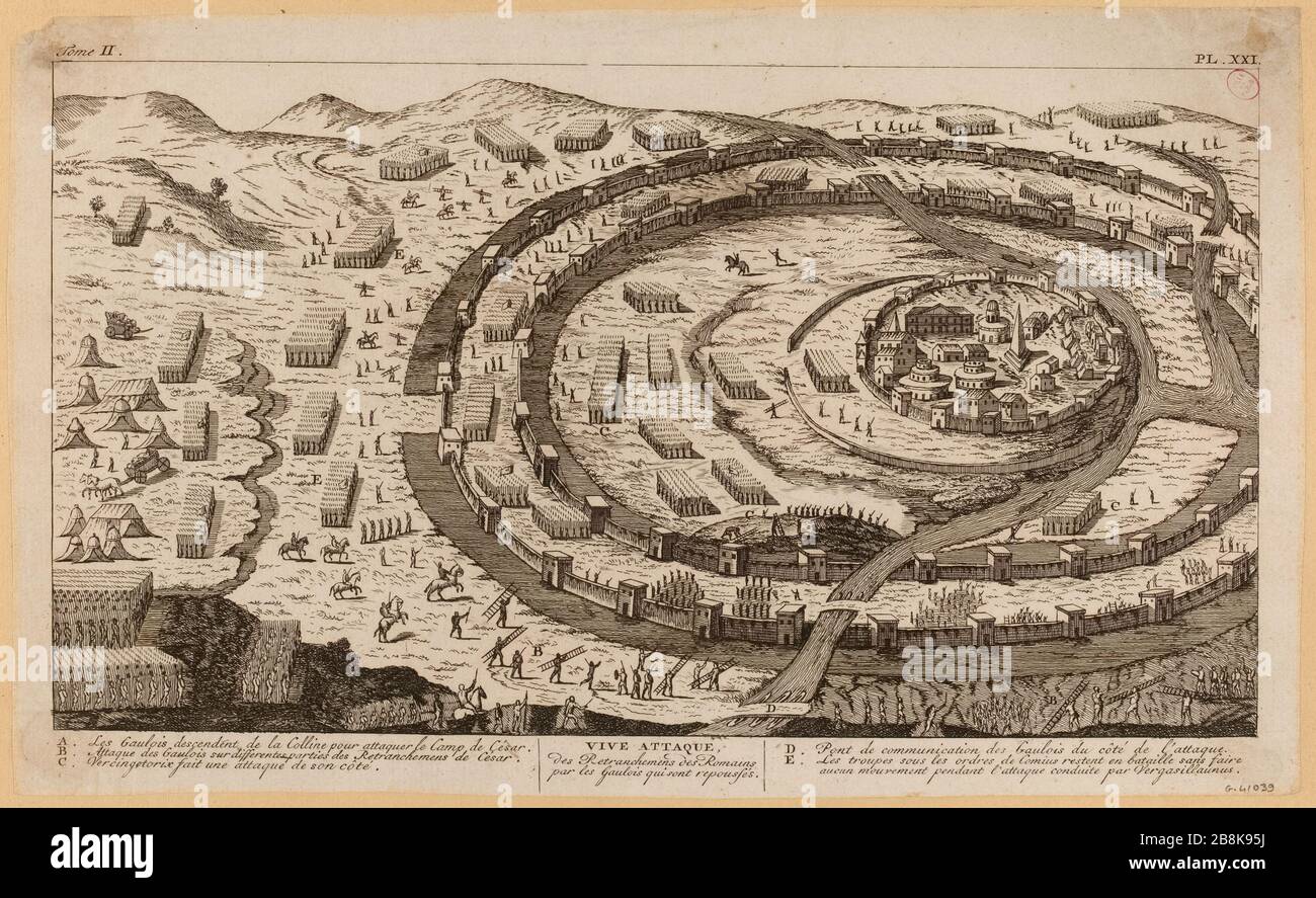 Heller Angriff / Gebräche Roman / von Gallien, die abgewehrt werden. (TI) Stockfoto