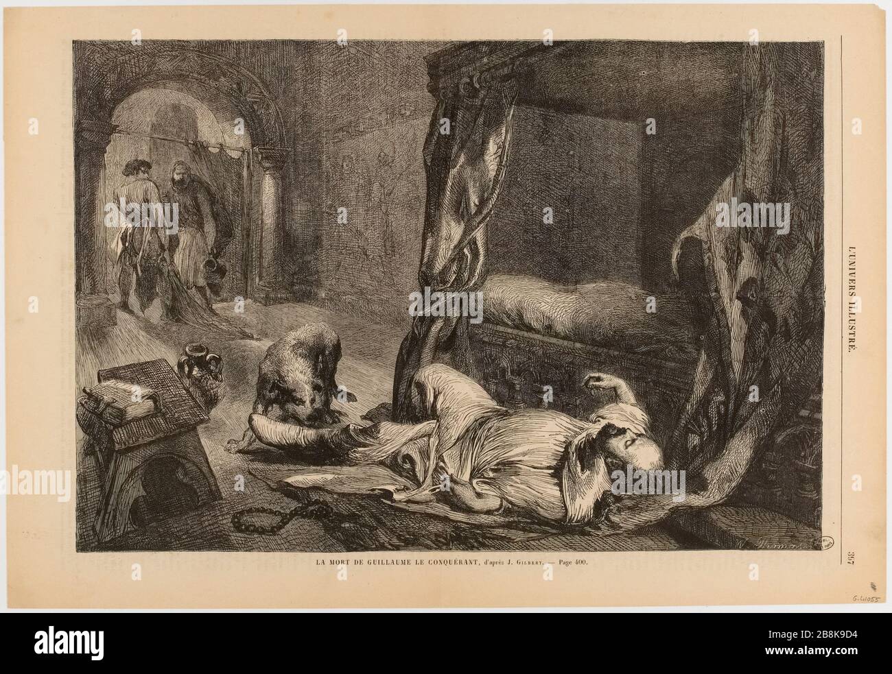 Der Tod von William dem Conqueror, so Gilbert. - Seite 400. (IT) Stockfoto