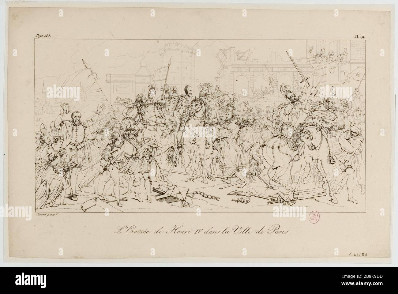 Der Eintritt von Heinrich IV. In die Stadt Paris (IT) Stockfoto