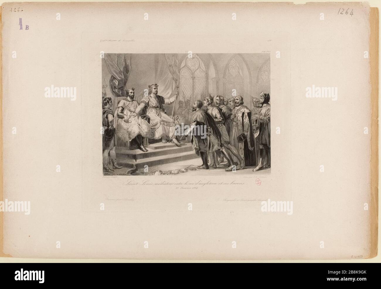 St. Louis Vermittler zwischen dem König von England und seinen Baronen / 23. Januar 1264 (IT) Stockfoto