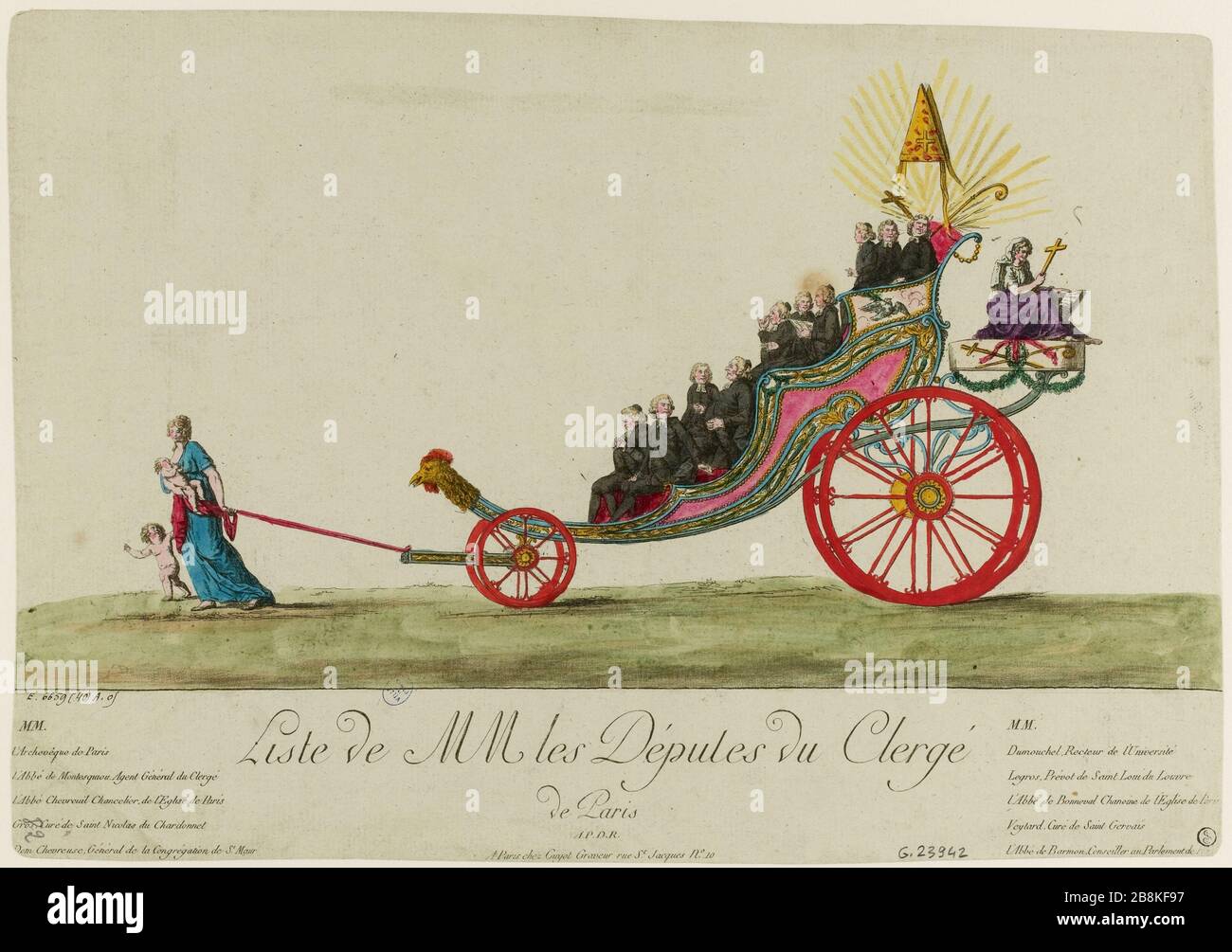 Liste der Abgeordneten der Herren von Paris. (IT) Stockfoto