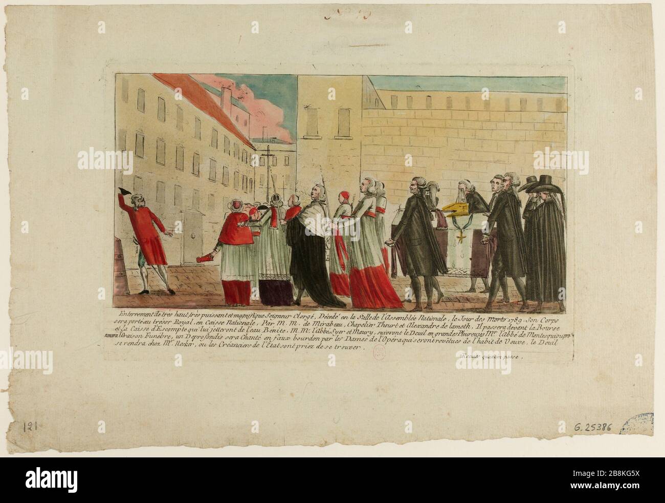 Grabbeigabe sehr hoher, sehr mächtiger und wunderbarer Klerus des Herrn, starb im Saal der Nationalversammlung, am Tag der Toten 1789 [...] (TI) Stockfoto