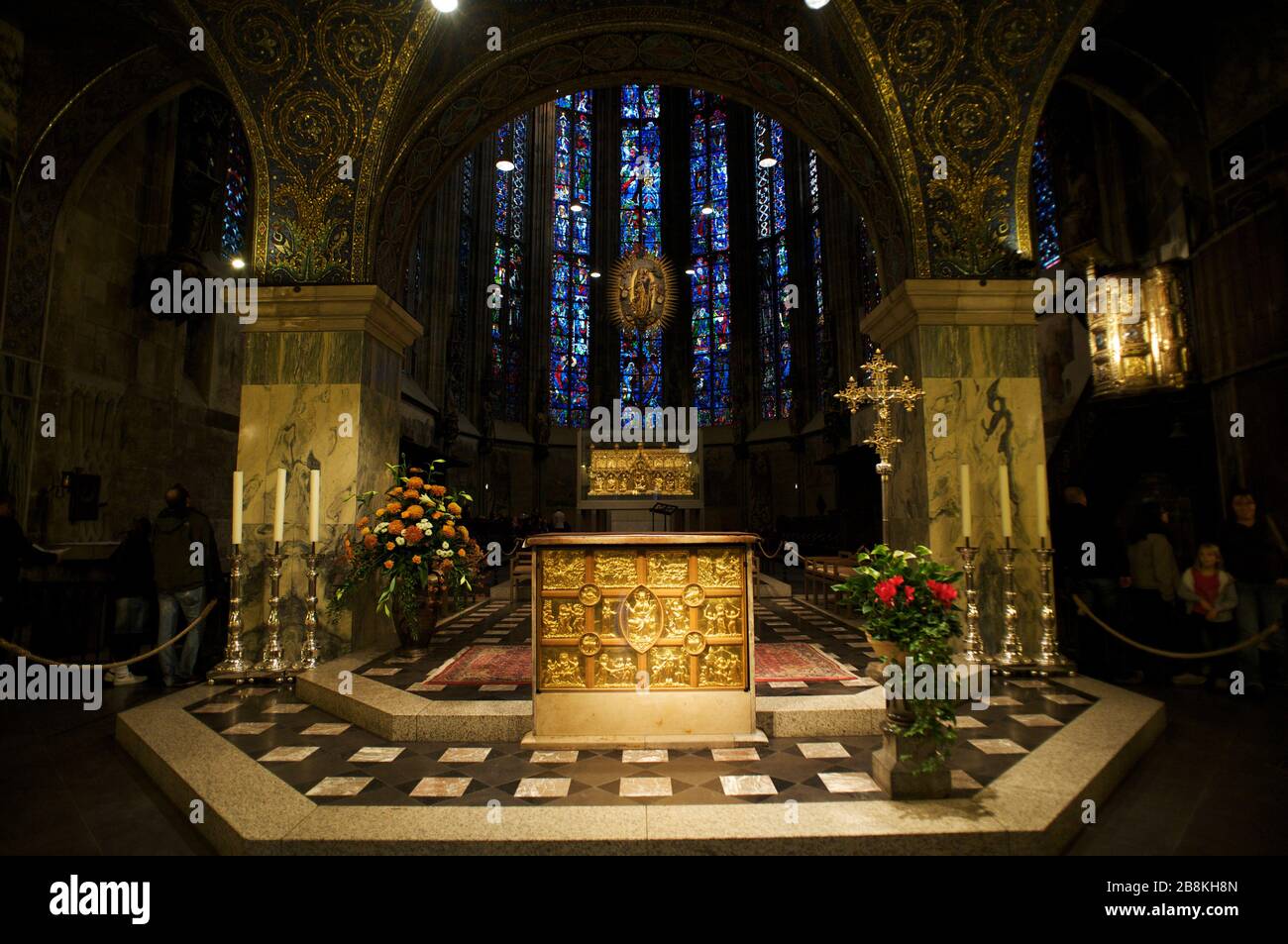 Aachen Kathedrale innen Deutschland Stockfoto