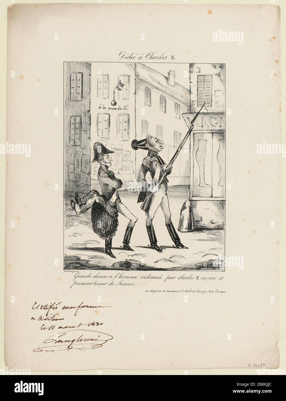 Großer Jagdmann von König Karl X. und dem ehemaligen/ersten schützen Frankreich bestellt. (IT) Stockfoto