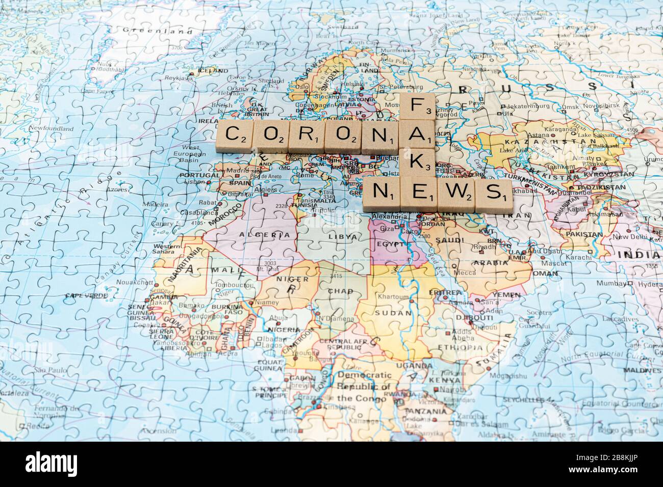 corona - Fake News Stockfoto