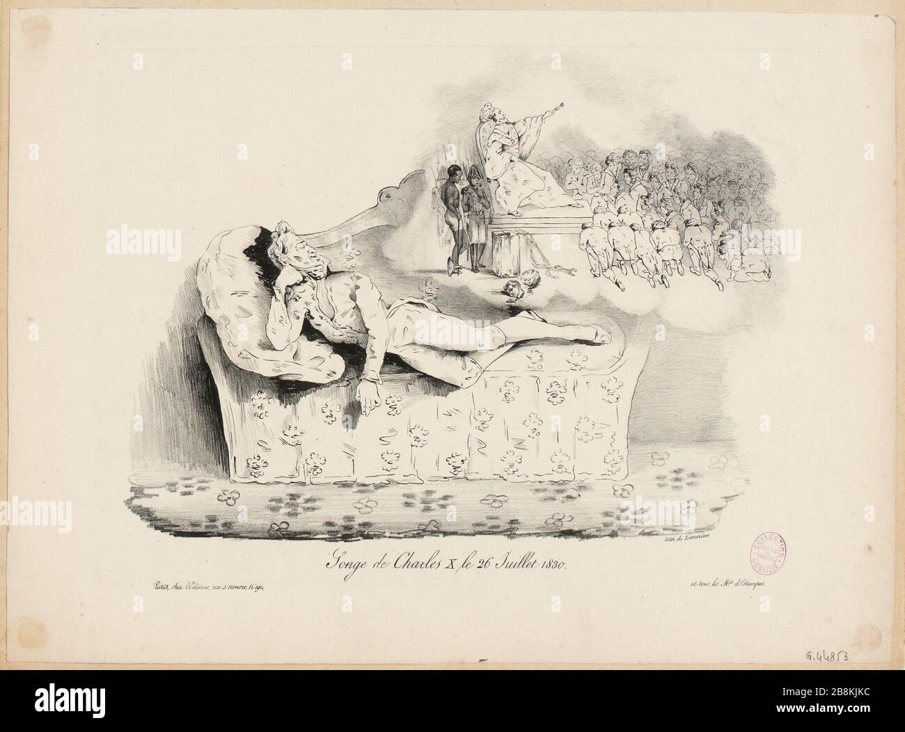 Denken Sie an Charles X. am 26. Juli 1830. (TI) Stockfoto