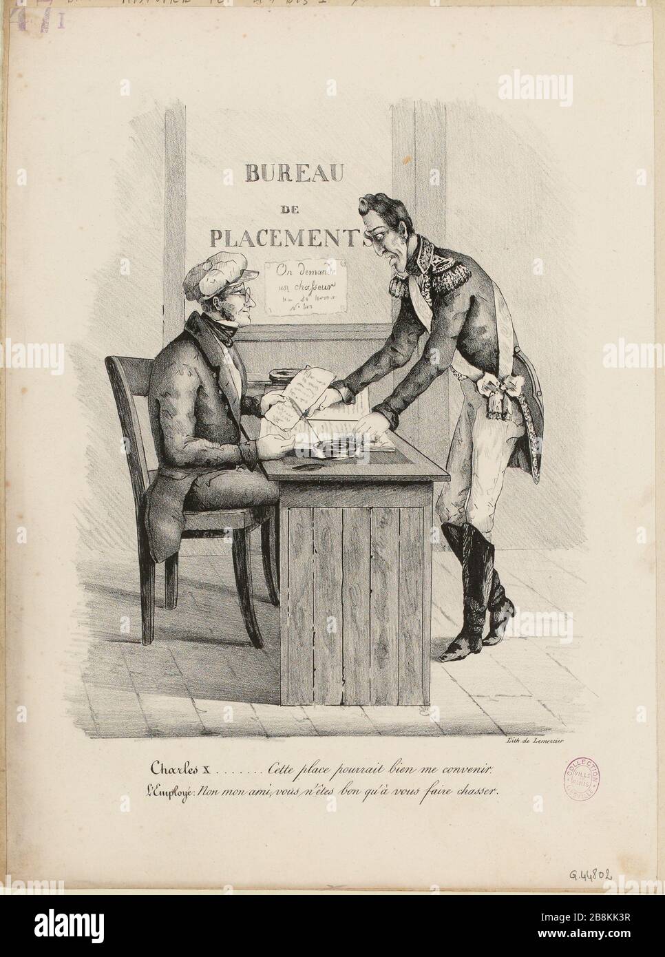 Charles X ... Dieser Ort könnte gut zu mir/dem Mitarbeiter passen: Nein, mein Freund, Sie haben Recht, dass Sie jagen (ES). Stockfoto