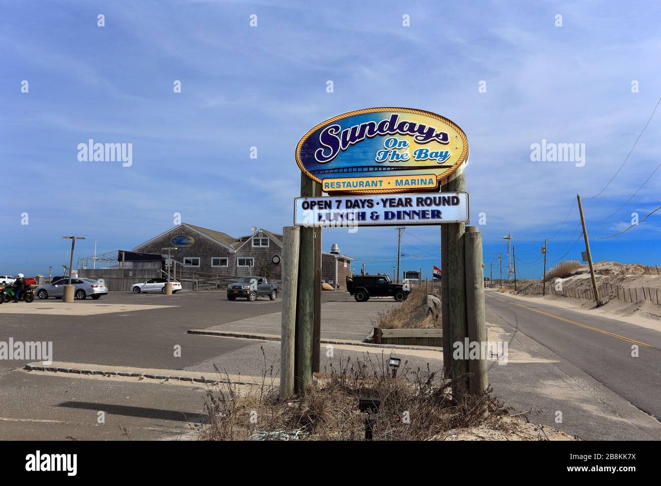 Restaurant Dune Road Quogue Long Island New York Stockfoto