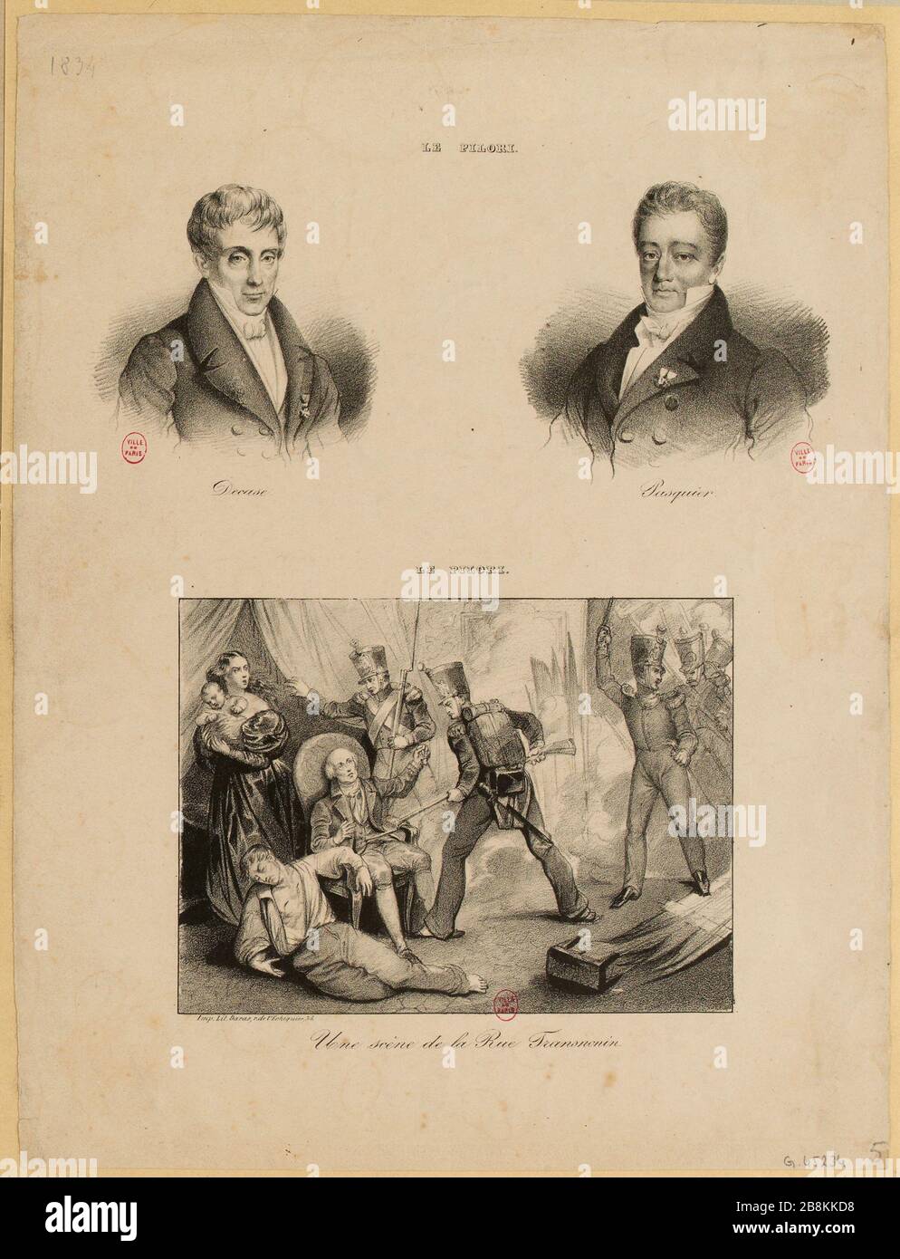 Der Pranger / von Fall / Pasquier / EINE Szene von der Straße Transnonain (IT) Stockfoto