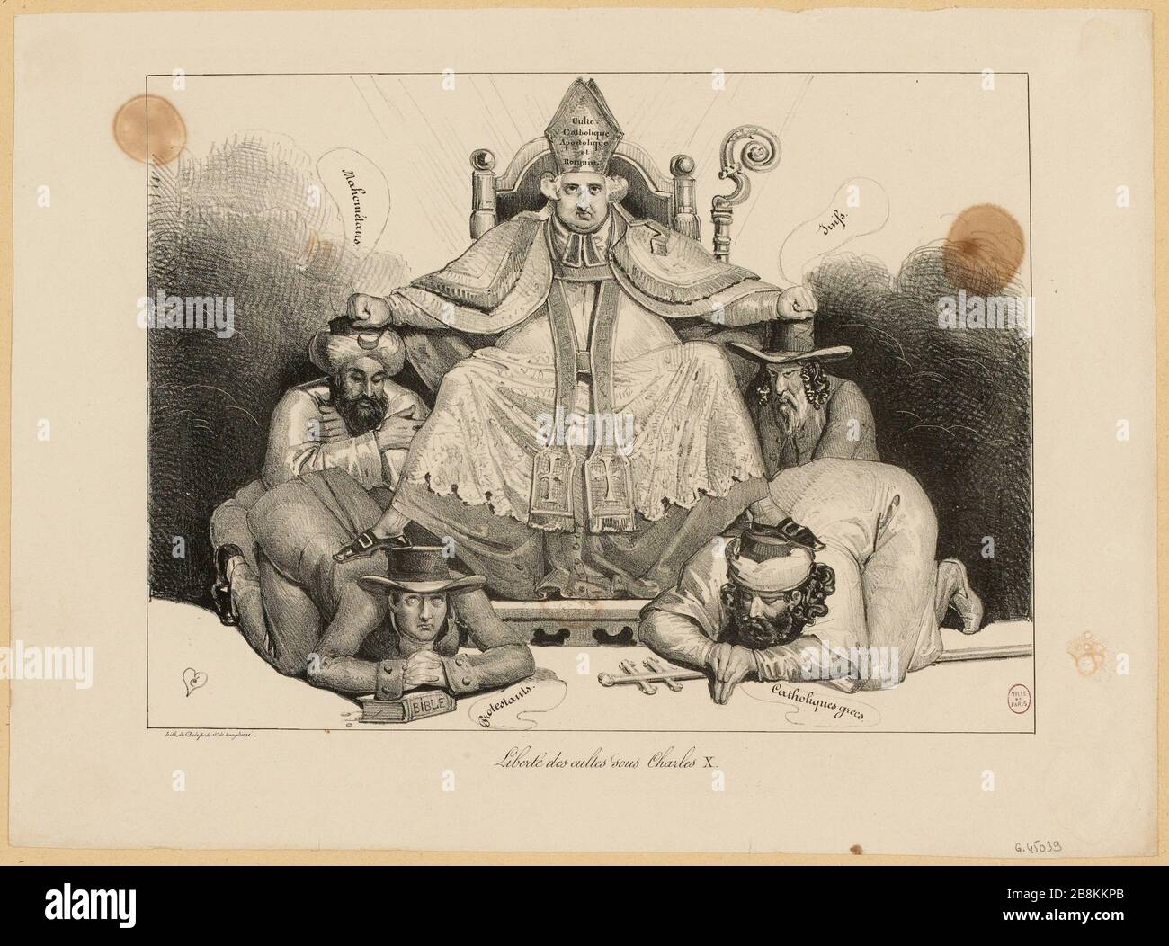 Andachtsfreiheit unter Karl X. (IT) Stockfoto