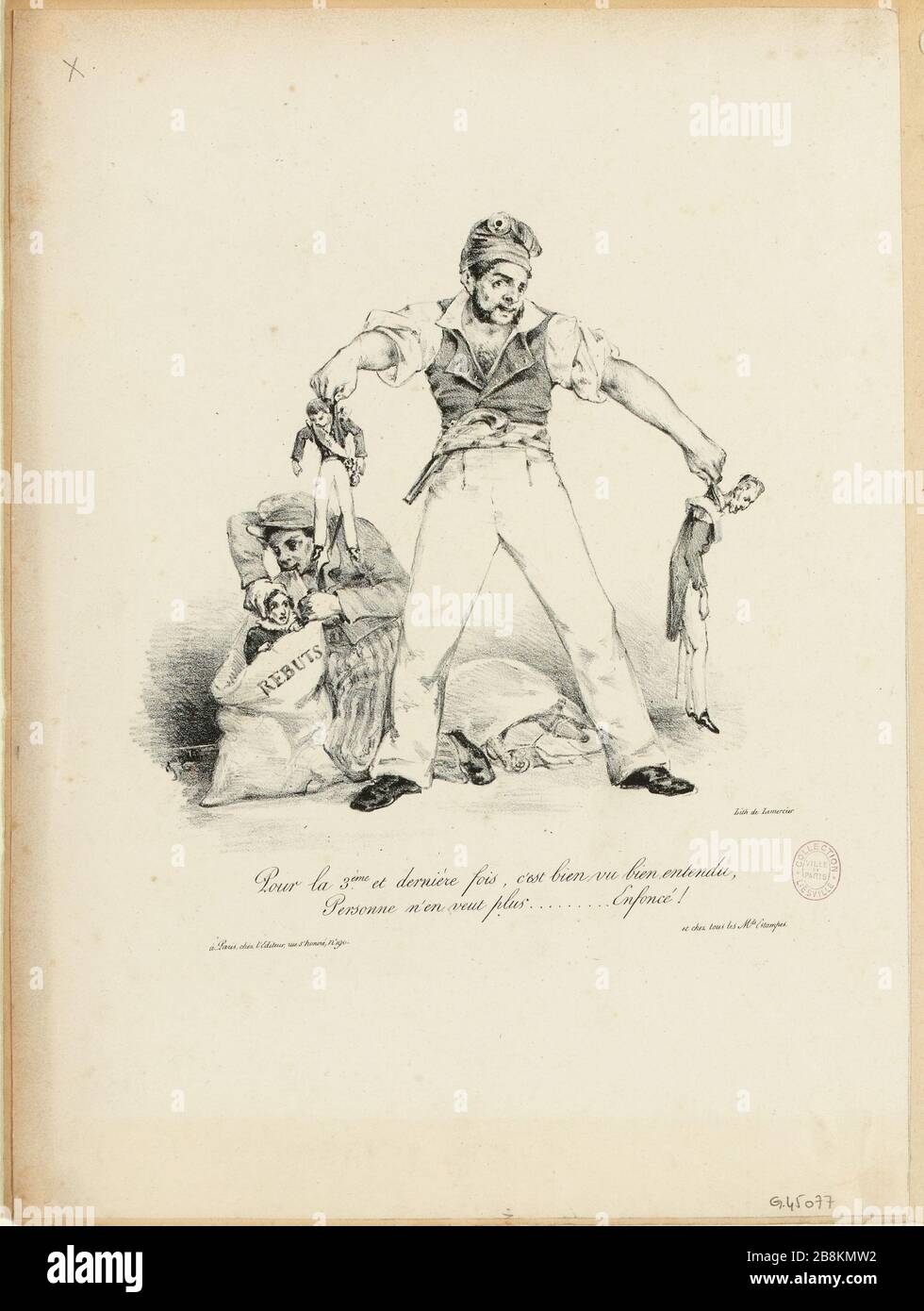 Zum dritten und letzten Mal wird es Kurs gesehen / niemand will mehr ... Depressiv! (IT) Stockfoto