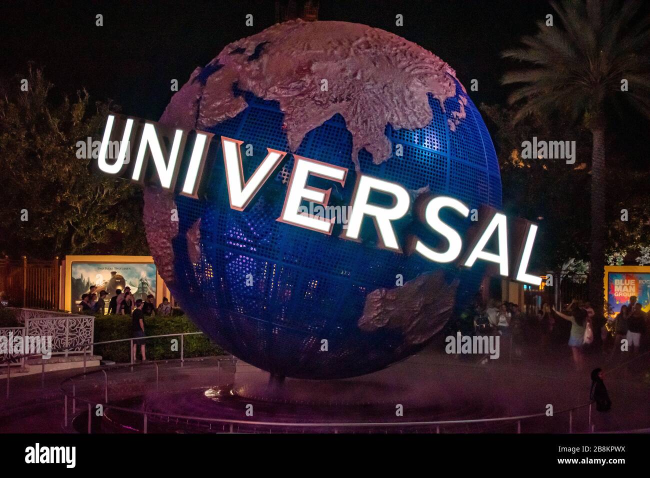 Orlando, Florida. Februar 2020. World Sphere auf dem Universals Citywalk Stockfoto
