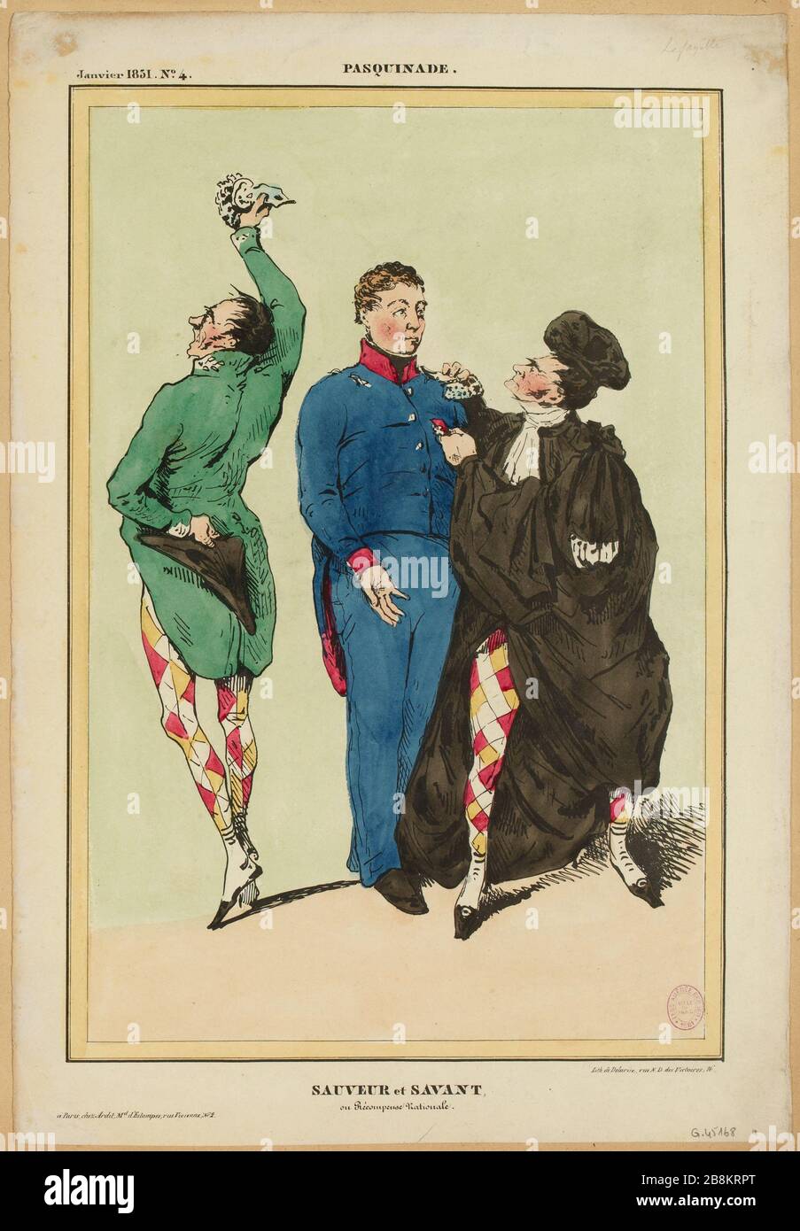 Januar 1831 Nr. 4. Pasquinade./ Sauveur und Learned (TI) Stockfoto