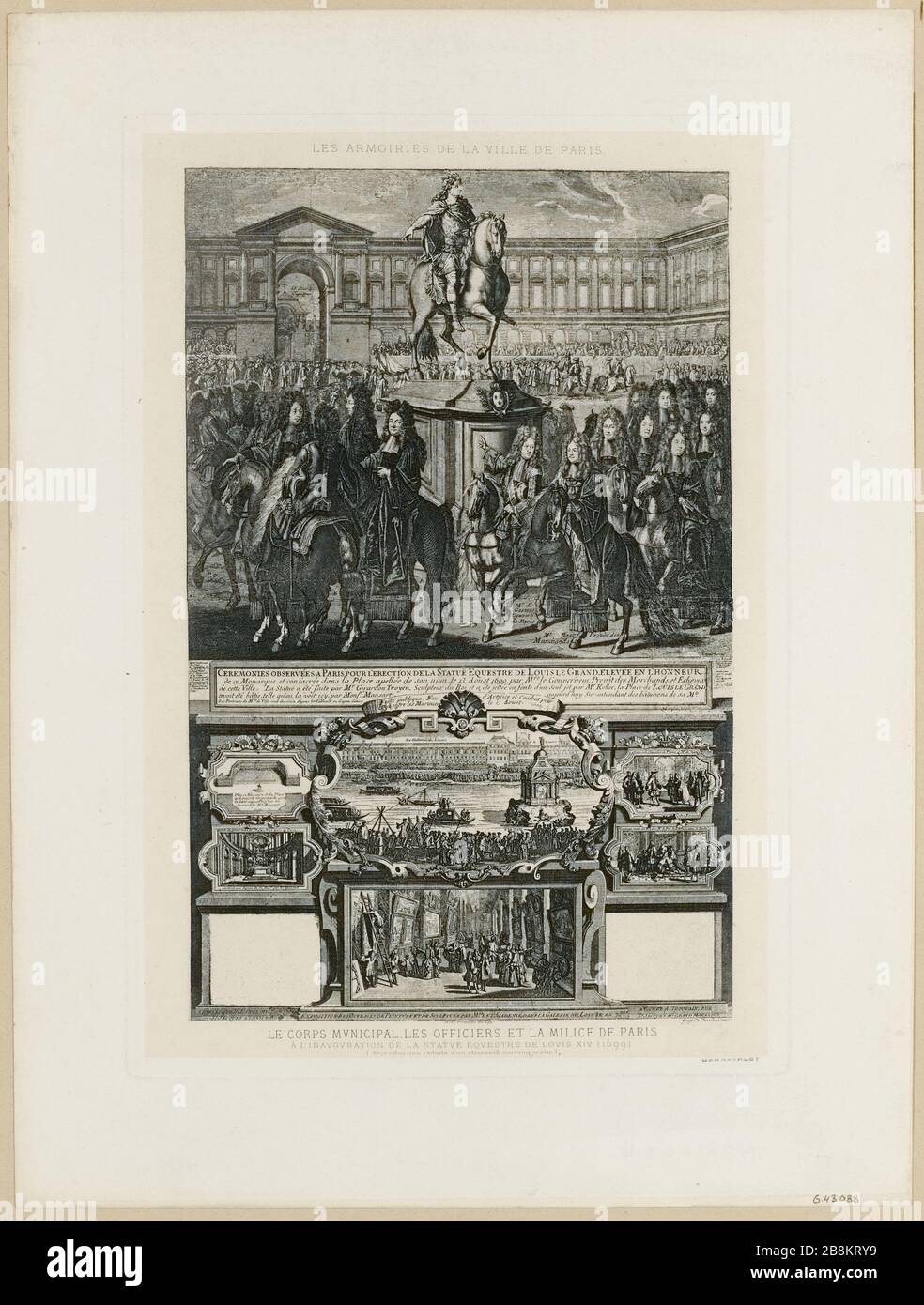 Die Waffen der Stadt Paris/des städtischen Gremiums, der Offiziere und der Miliz von Paris. (IT) Stockfoto