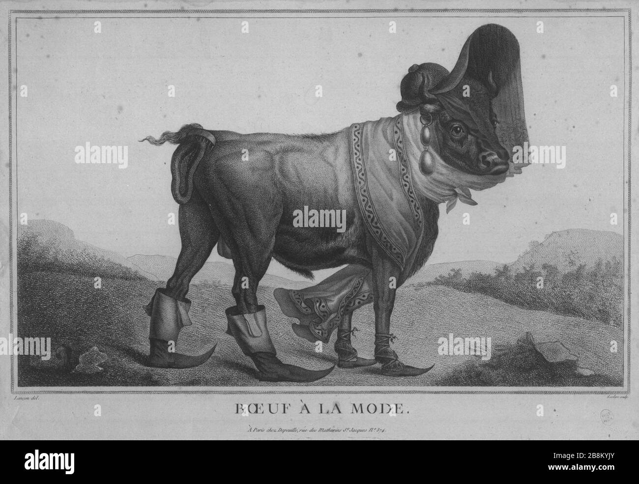 RINDFLEISCH ZUR MODE Leclerc, Lançon. 'Boeuf à la Mode'. Paris, musée Carnavalet. Stockfoto