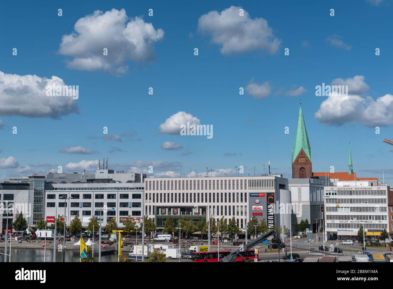 Stadtblick auf Kiel, Schleswig-Holstein, Norddeutschland, Mitteleuropa Stockfoto