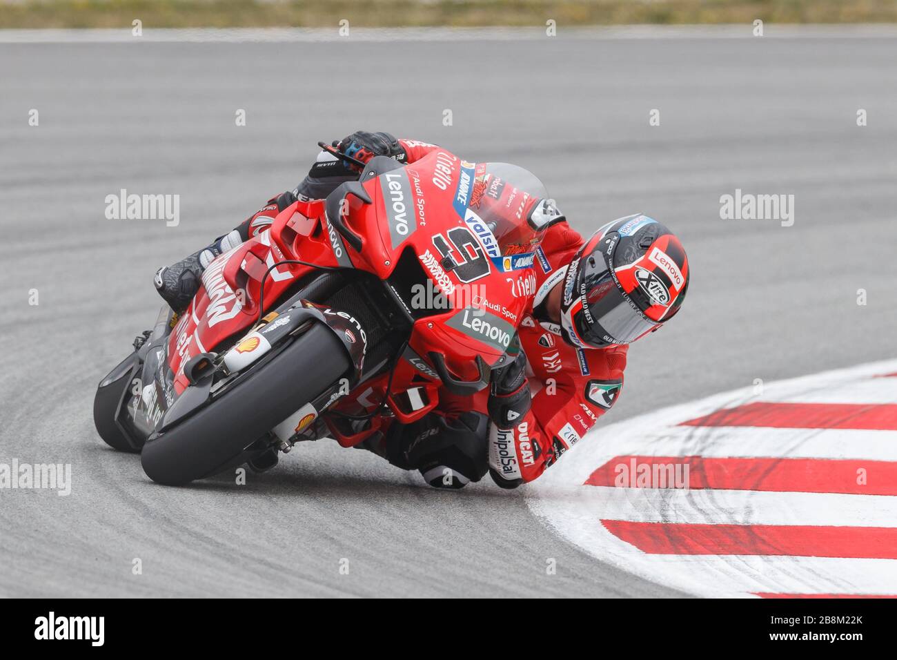 MONTMELO, SPANIEN - 14. JUNI: Danilo Petrucci von Mission winnow Ducati während der MotoGP von Free Practice auf dem Circuit de Catalunya am 14. Juni 2019 in Montme Stockfoto