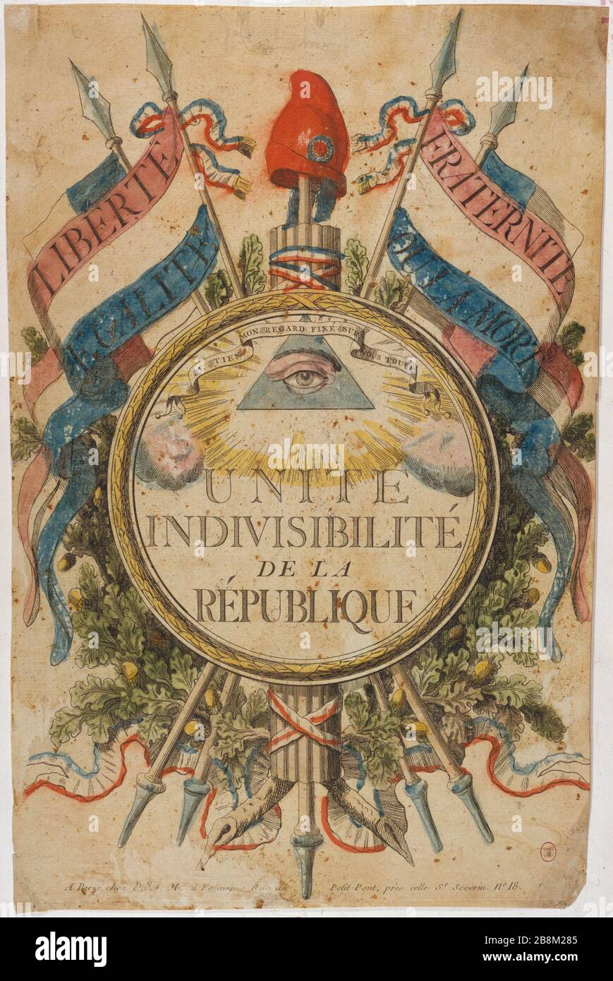 Einheit Der Unteilbarkeit Der Republik Freiheit Gleichheit Bruderschaft Oder Tod Unite Indivisibilite De La Republique Liberte Egalite Fraternite Ou La Mort Estampe Anonyme Paris Musee Carnavalet Stockfotografie Alamy