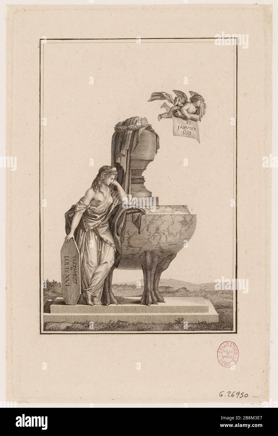 21 / Januar / 1793 / Testamente / de / Louis XVI (IT) Stockfoto