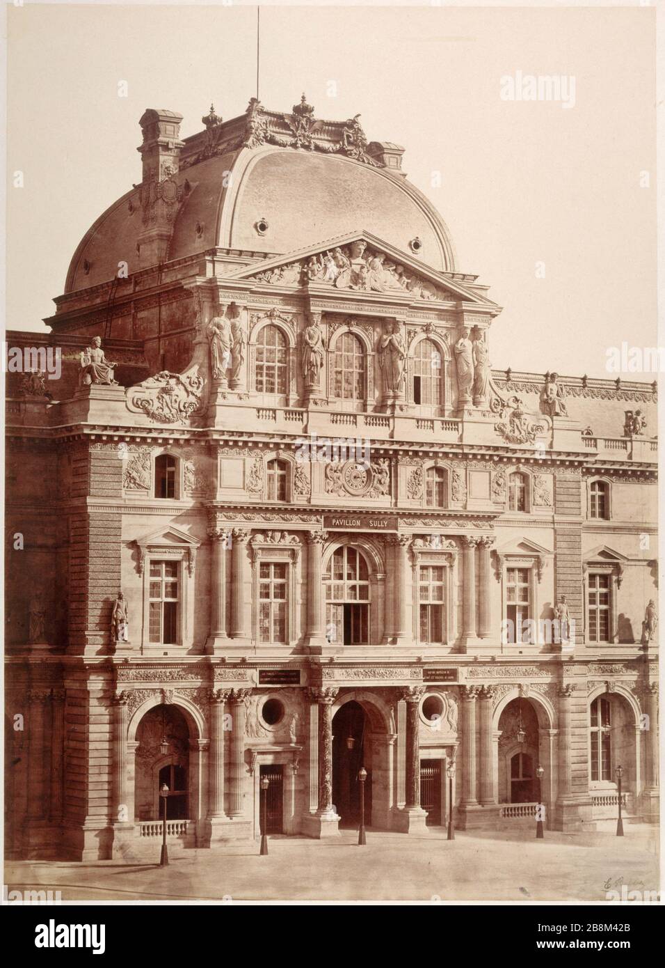 EDOUARD DENIS Mobiliar - Le Pavillon SULLY 'Le Pavillon Sully'. Photographie: Edouard Denis Baldus (1813-1889). Paris, musée Carnavalet. Stockfoto