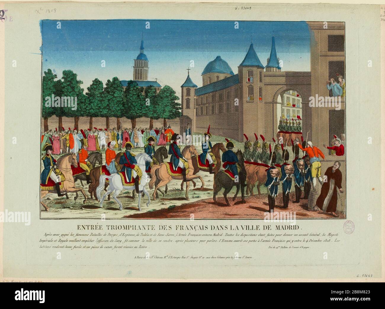 Triumphales Eintreten der Franzosen in Madrid. (IT) Stockfoto